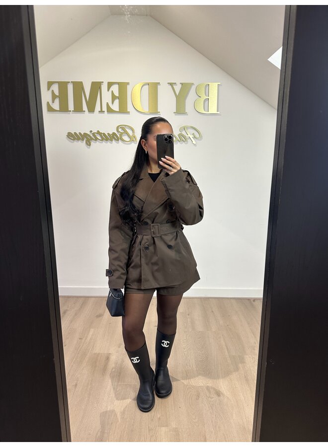 CHOCO OVERSIZED TRENCHCOAT (Deel van set)