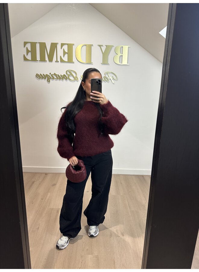 MOHAIR SWEATER BORDEAUX