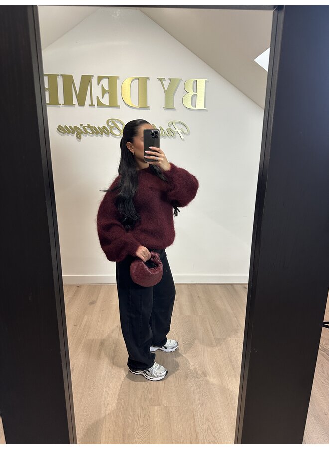 MOHAIR SWEATER BORDEAUX