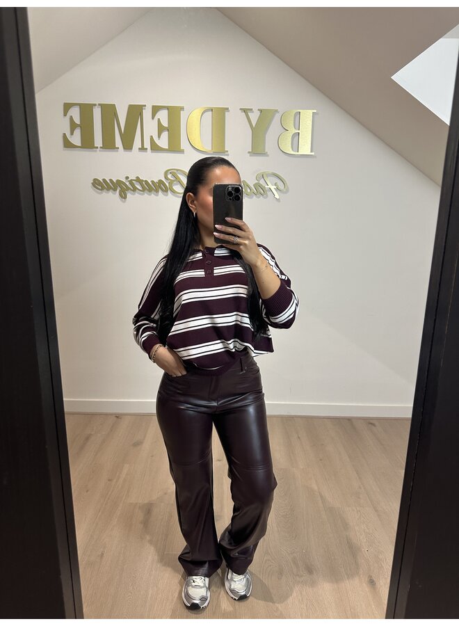 BORDEAUX STRIPE POLO