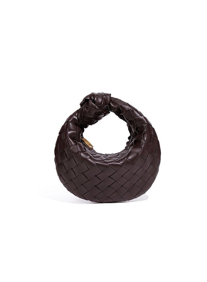 MINI ROUND BAG DARK CHOCO