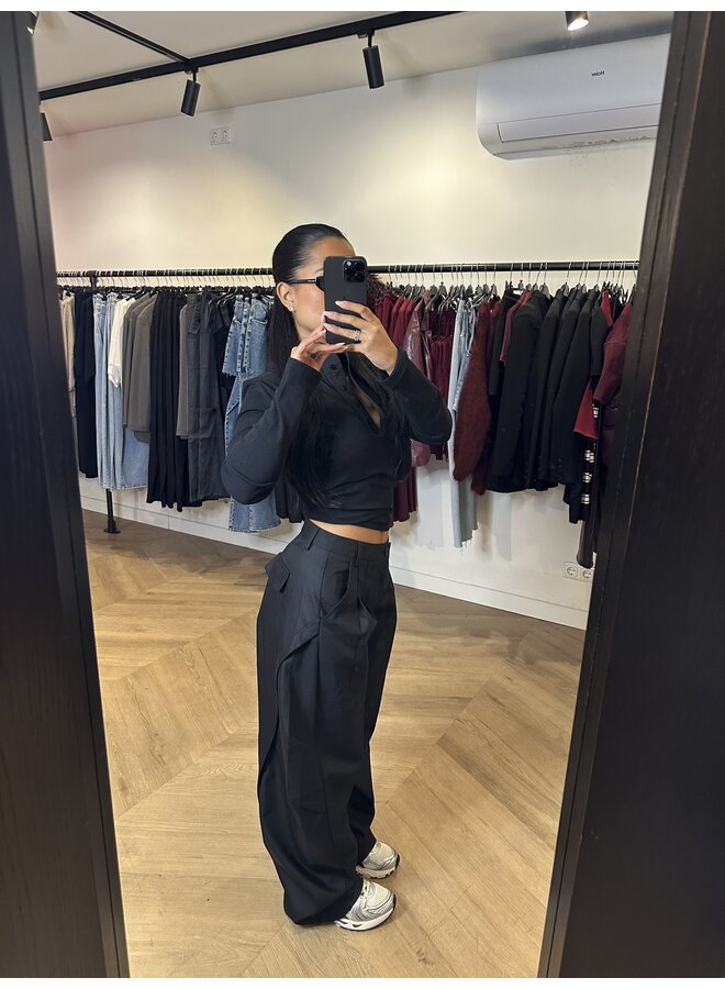 CARGO BALLOON PANTALON ZWART