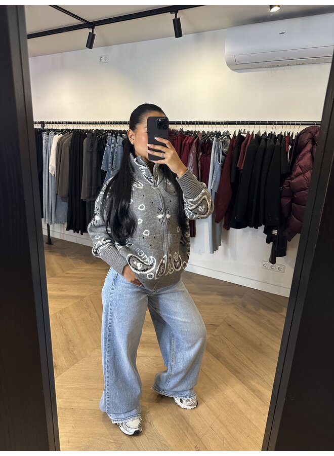 PARSLEY KNITTED VEST GRIJS