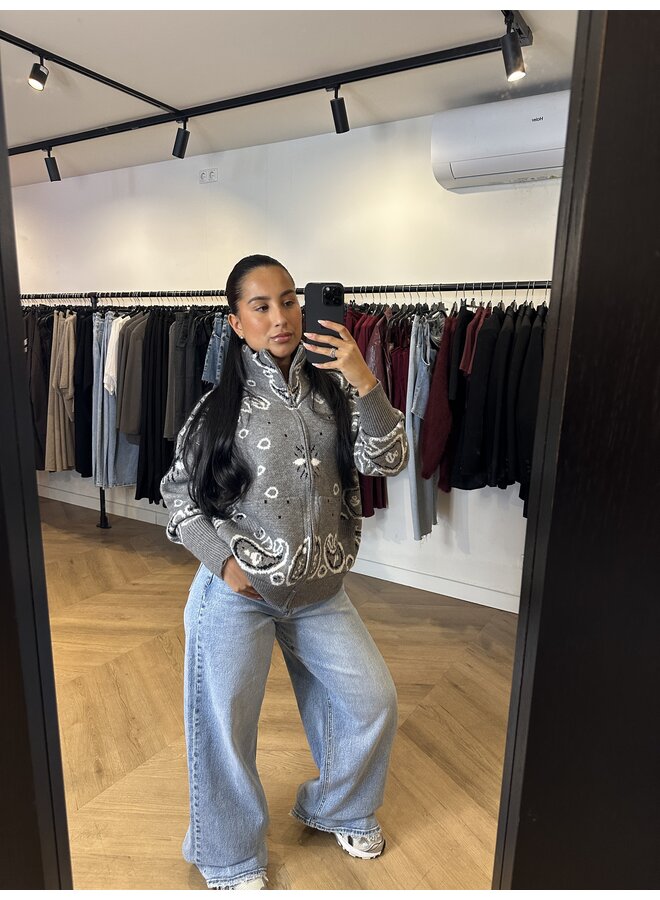 PARSLEY KNITTED VEST GRIJS