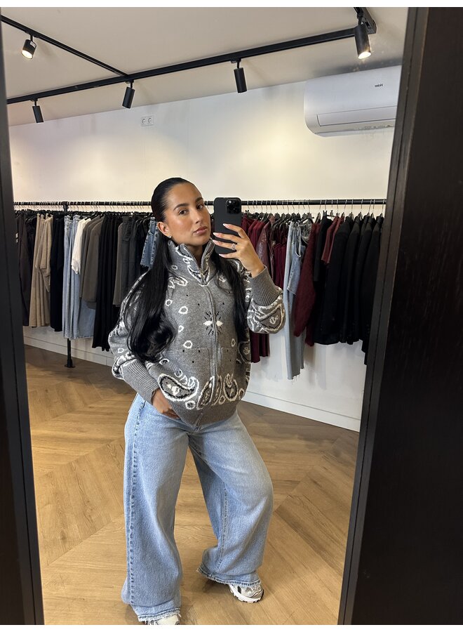 PARSLEY KNITTED VEST GRIJS