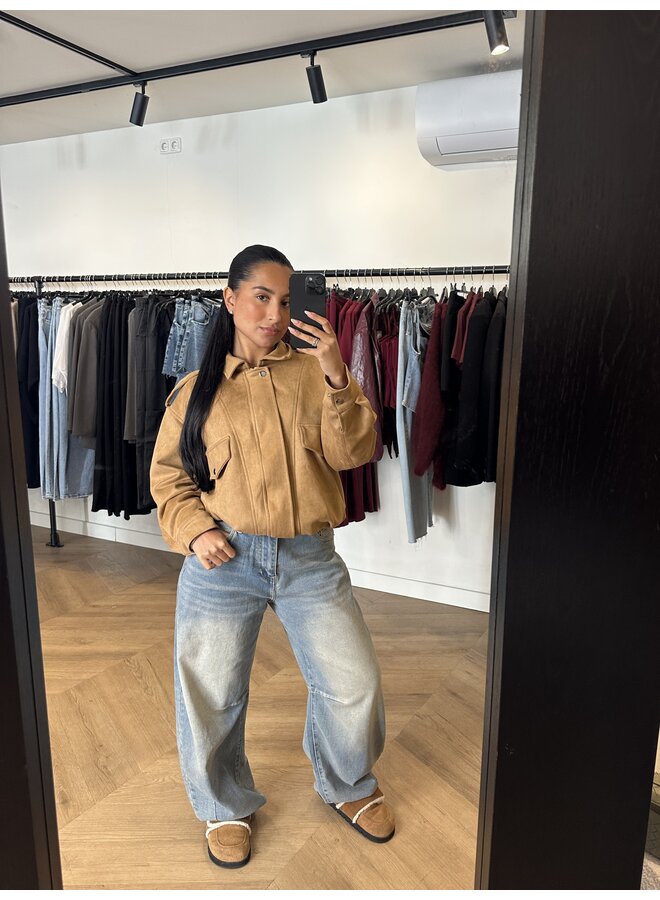 “ISA” STRETCH BARREL JEANS