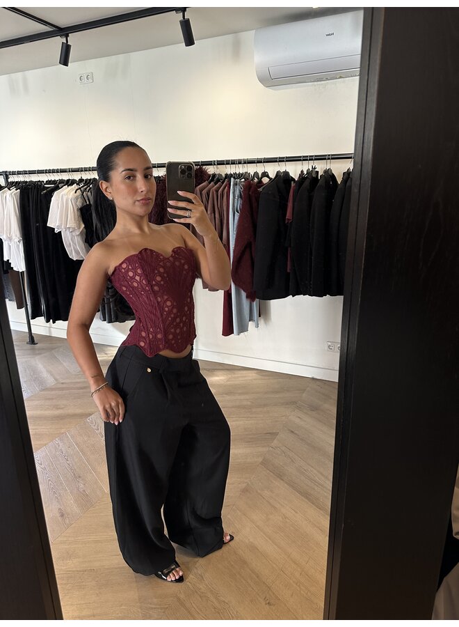 CORSET BORDEAUX LACE