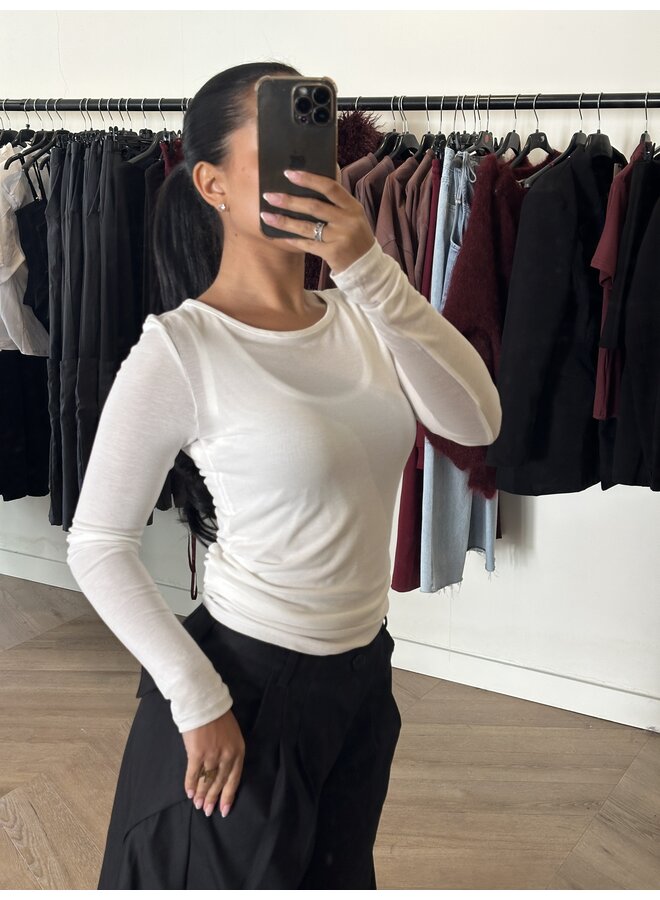 2 WAYS TOP SEE TROUGH WHITE