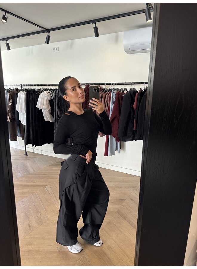 2 WAYS TOP SEE TROUGH BLACK