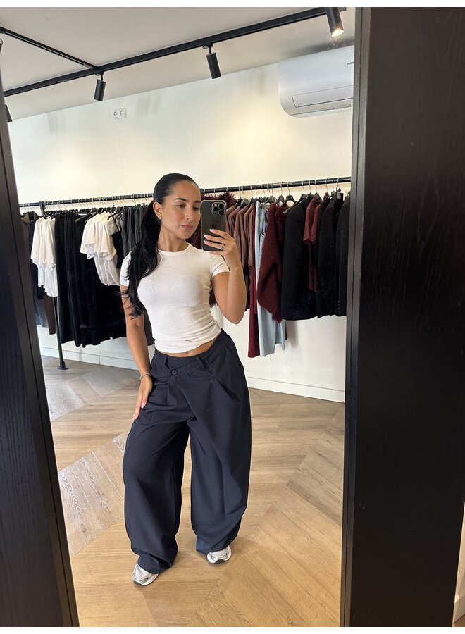 OVERSLAG PANTALON NAVY (PETITE LENGTH)