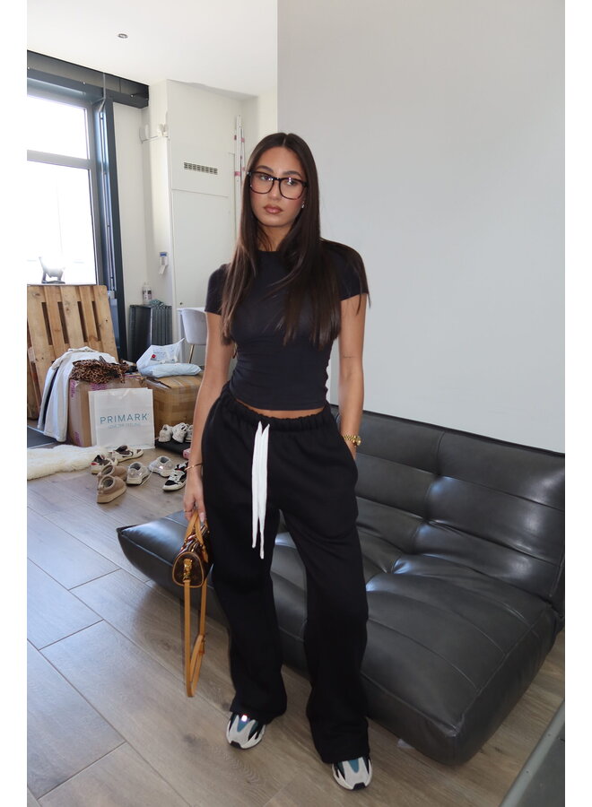 BASIC LONG JOGGER  ZWART