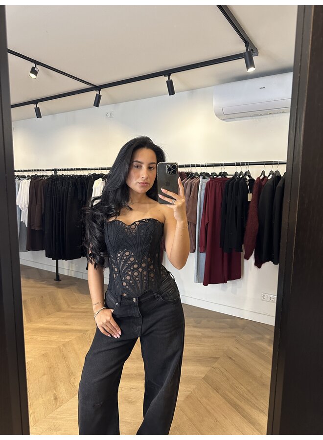 CORSET LACE BLACK