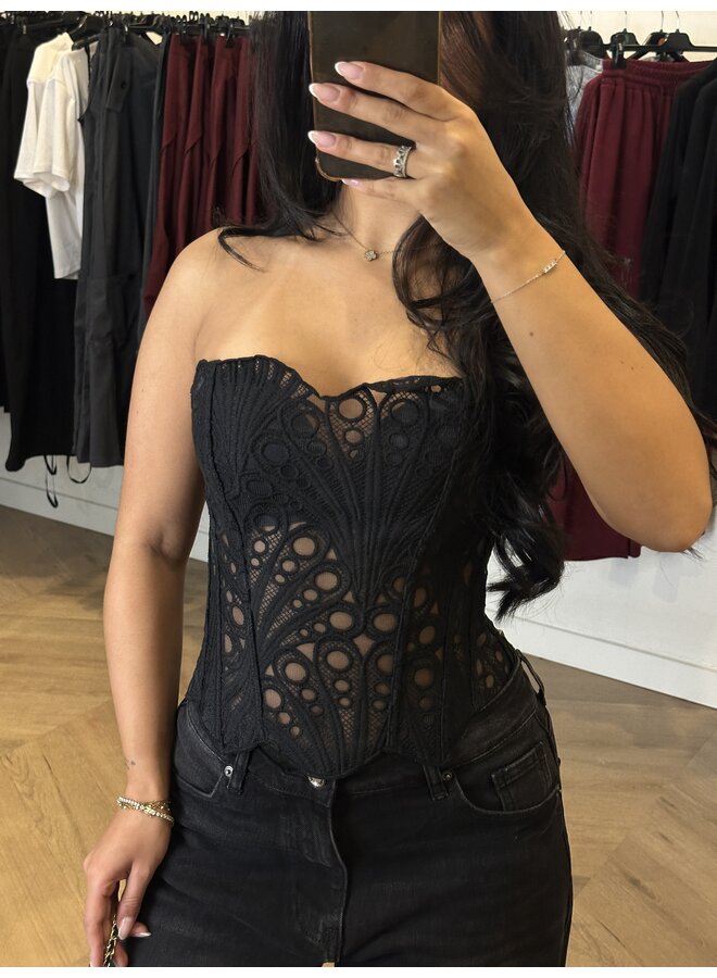 CORSET LACE BLACK