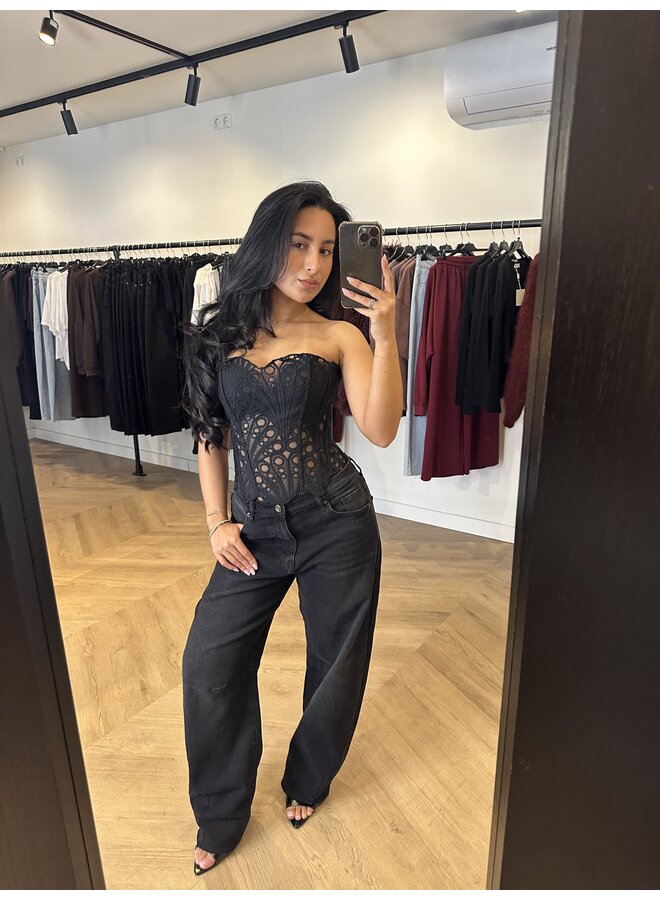 CORSET LACE BLACK