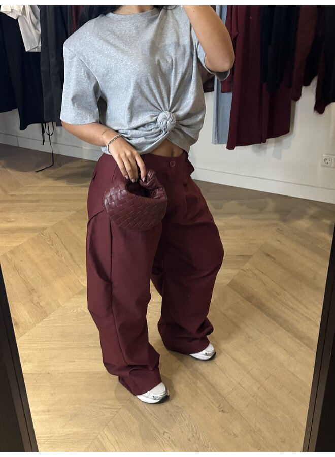 CARGO BALLOON PANTALON BORDEAUX
