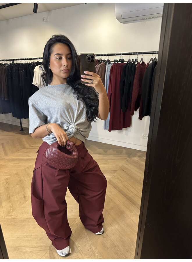 CARGO BALLOON PANTALON BORDEAUX