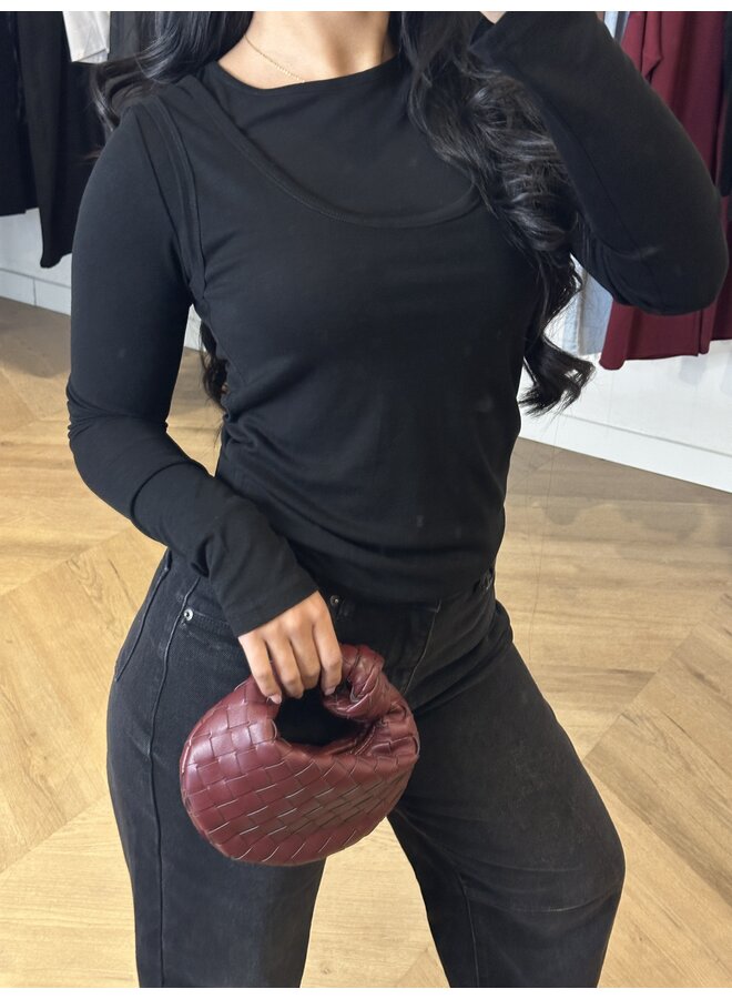 2 WAYS TOP SEE TROUGH BLACK