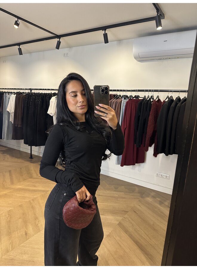 2 WAYS TOP SEE TROUGH BLACK