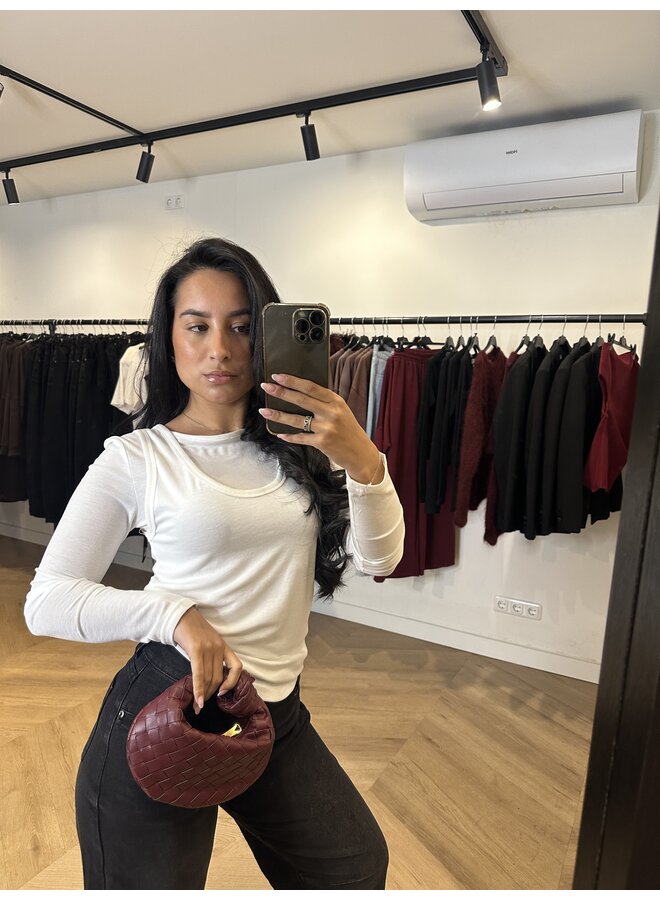 2 WAYS TOP SEE TROUGH WHITE