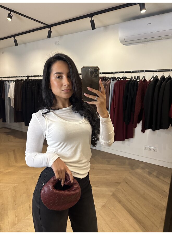 2 WAYS TOP SEE TROUGH WHITE