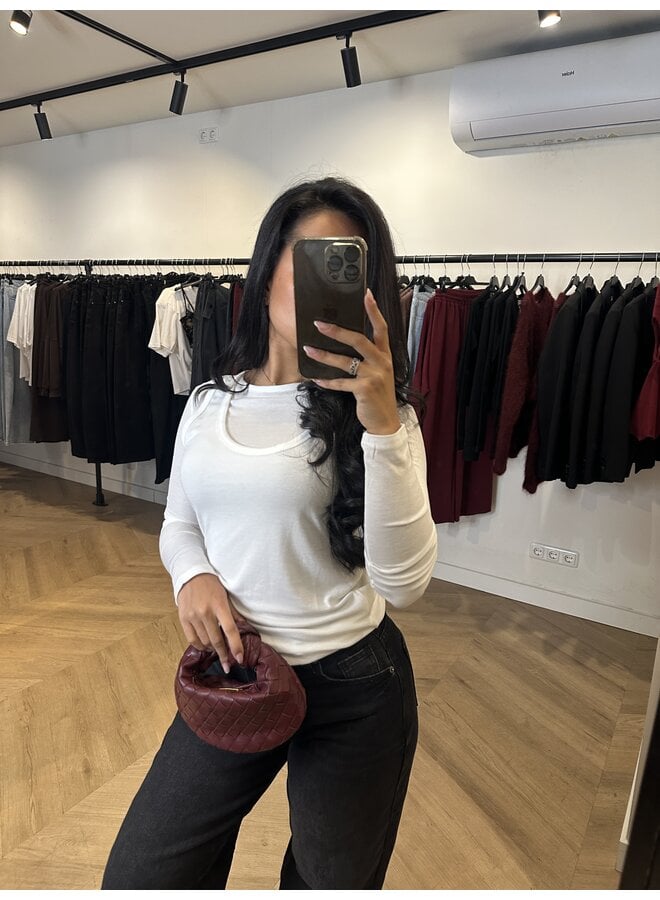 2 WAYS TOP SEE TROUGH WHITE