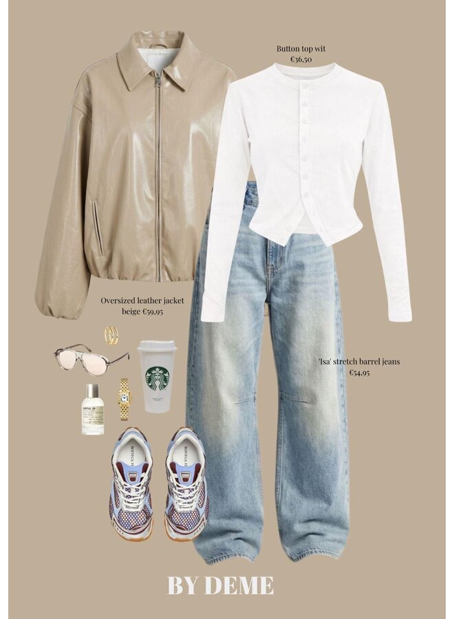 “ISA” STRETCH BARREL JEANS