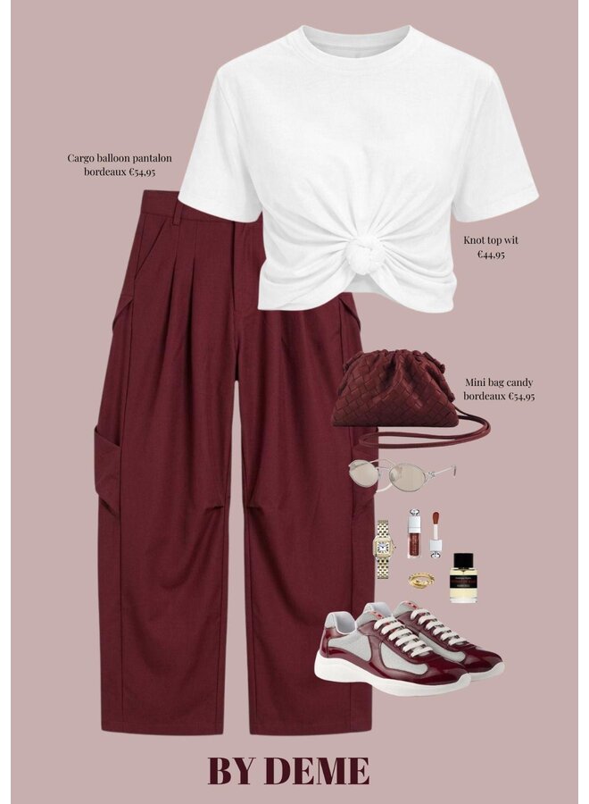 CARGO BALLOON PANTALON BORDEAUX