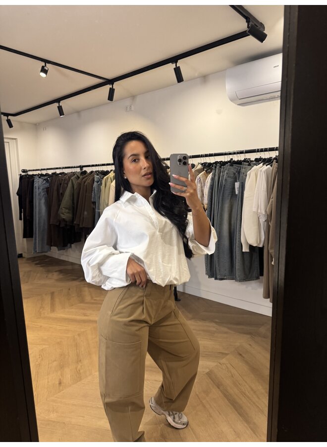 CROP POFFY BLOUSE WIT