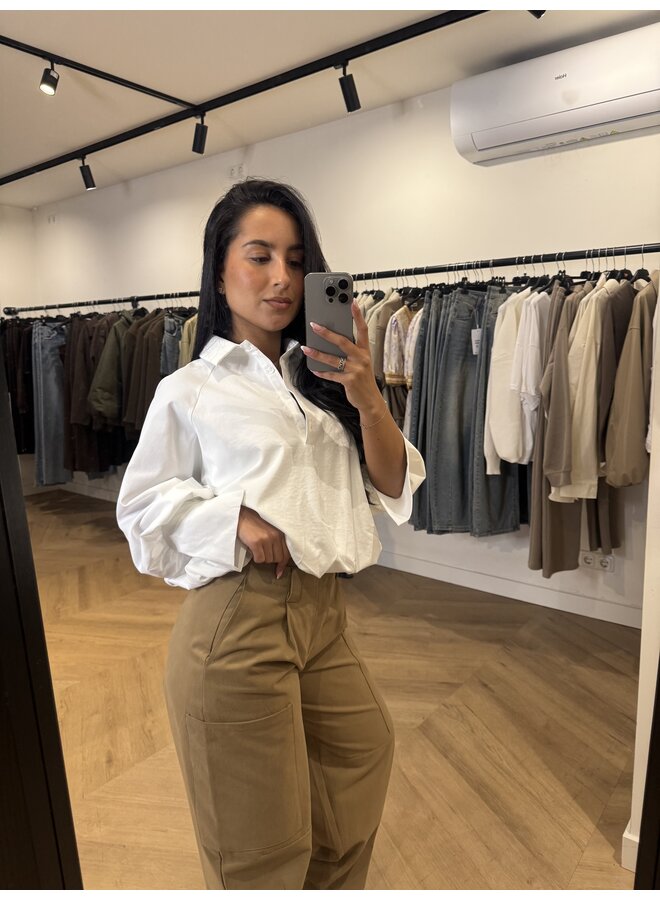 CROP POFFY BLOUSE WIT