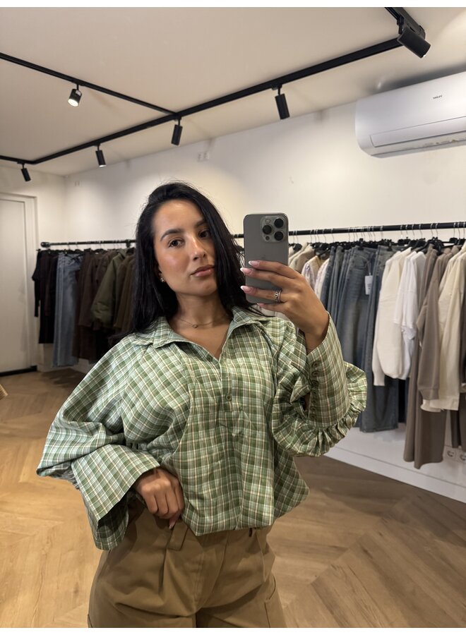 CROP BLOUSE RUIT GREEN