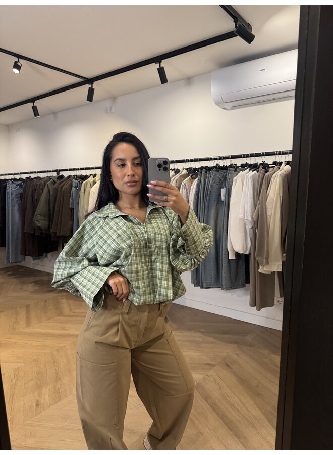 CROP BLOUSE RUIT GREEN