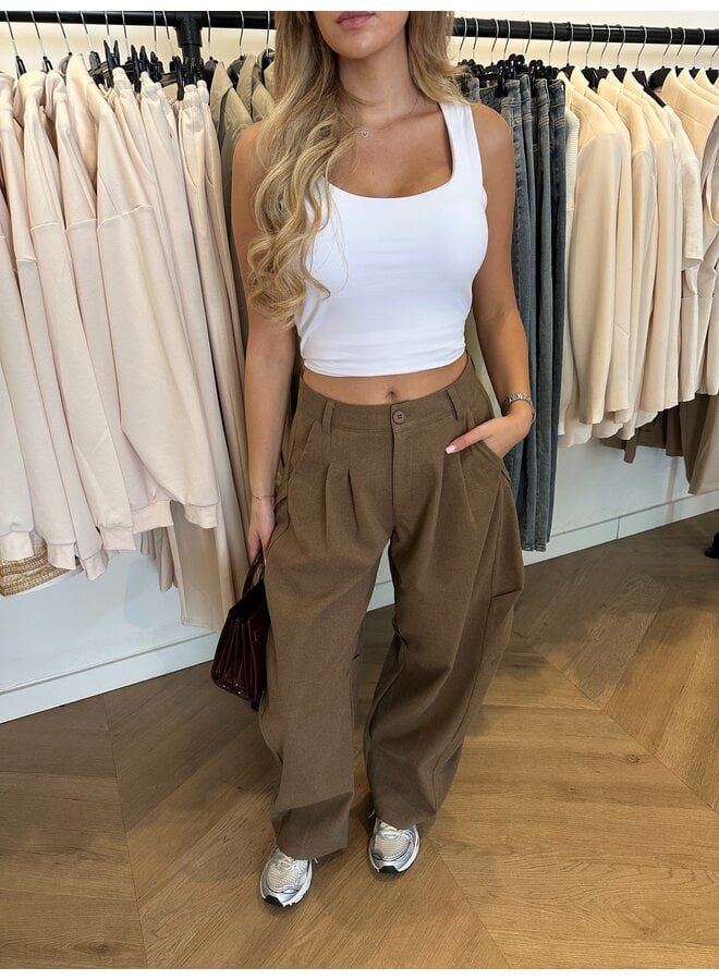 CARGO BALLOON PANTALON DARK WOOL TAUPHE