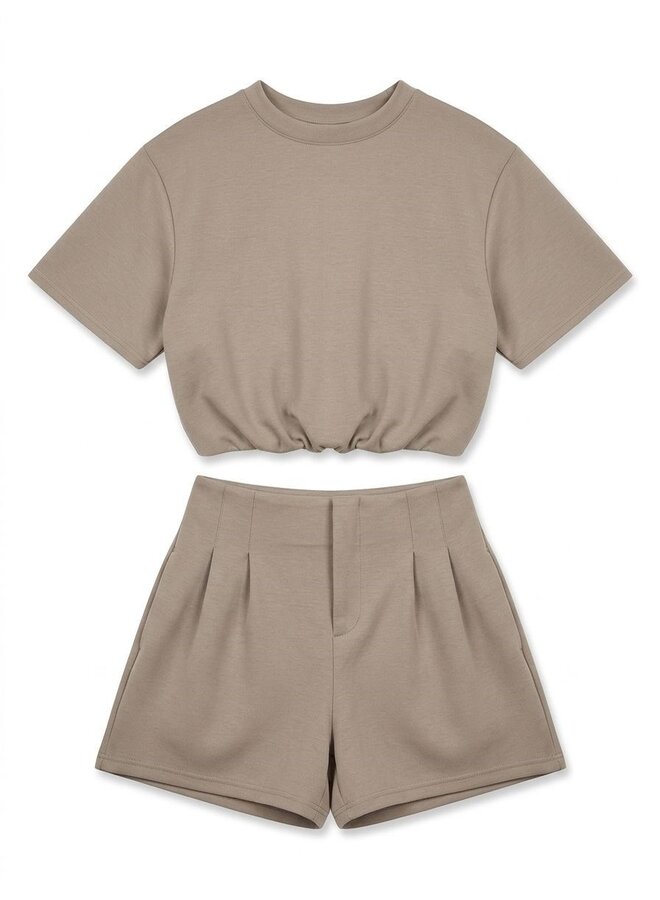 SHORT ''LIV'' JOGGING TWO PIECE TAUPHE