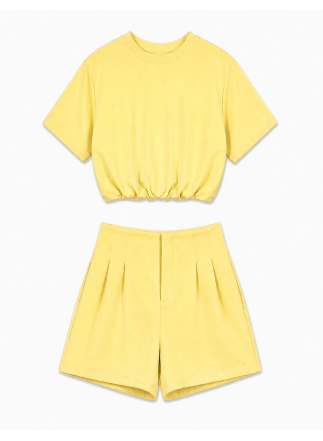 SHORT ''LIV'' JOGGING TWO PIECE BEIGE
