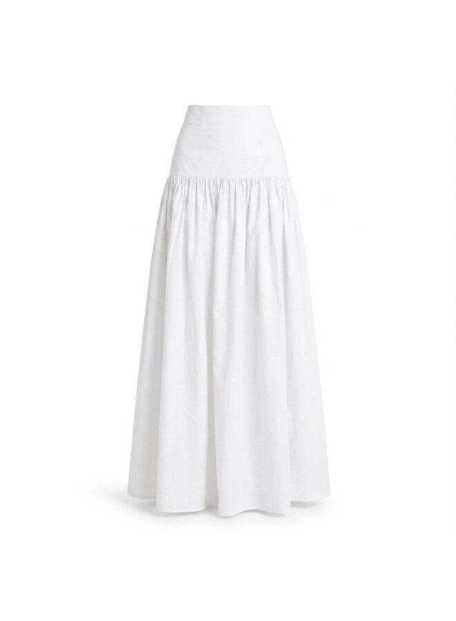 OFF SHOULDER MAXI SKIRT SET WHITE