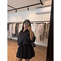 CROP POFFY BLOUSE ZWART