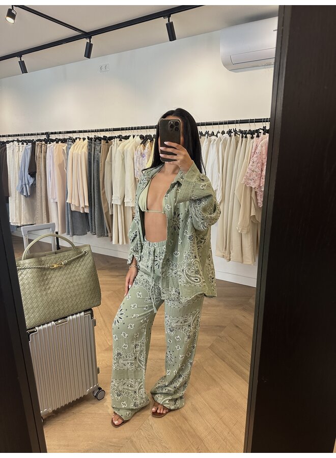 PARSLEY COTTON SET MATCHA GROEN