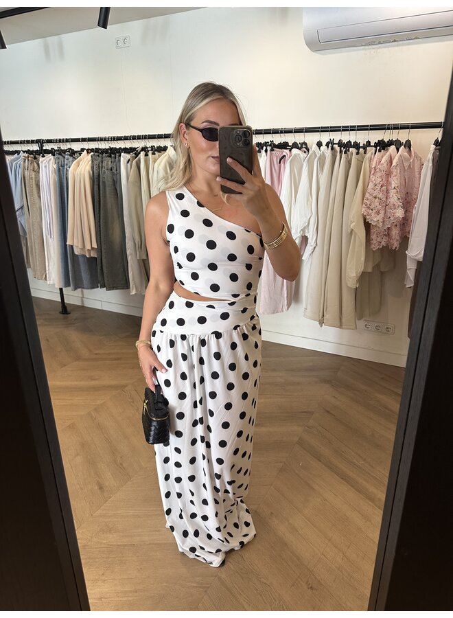 POLKADOT CUT OUT MAXI DRESS