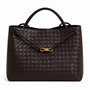 XL ADRIANA BAG LEATHER DARK CHOCOLATE BROWN