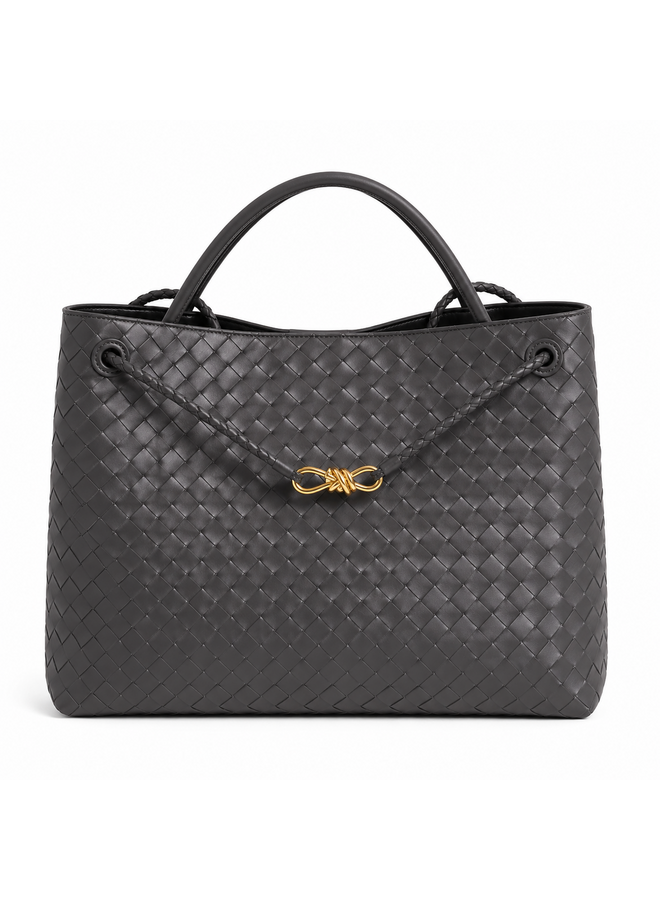 XL ADRIANA BAG LEATHER DARK GREY