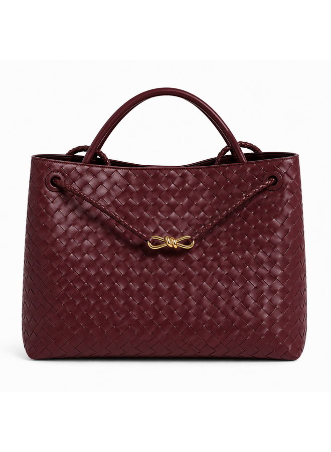 XL ADRIANA BAG LEATHER BORDEAUX