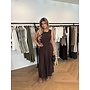 RUFFLE TOP MAXI DRESS CHOCO