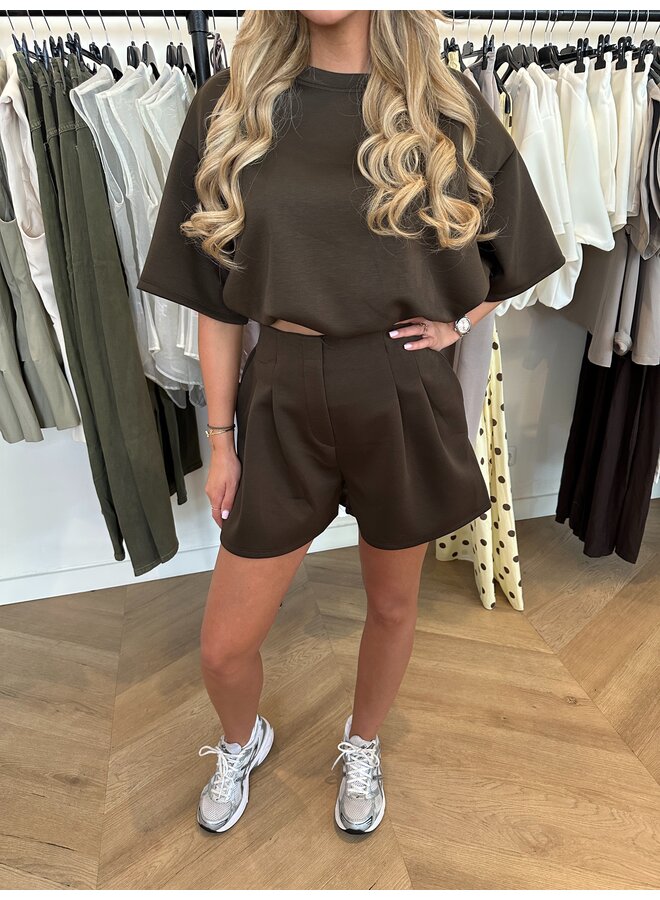 SHORT ''LIV'' JOGGING TWO PIECE CHOCO