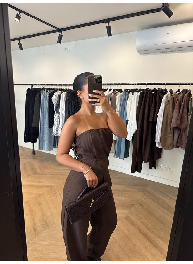 BALLOON PANTS + MATCHING TOP SET CHOCO
