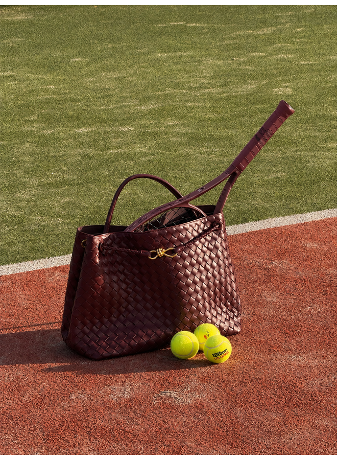 XL ADRIANA BAG LEATHER BORDEAUX