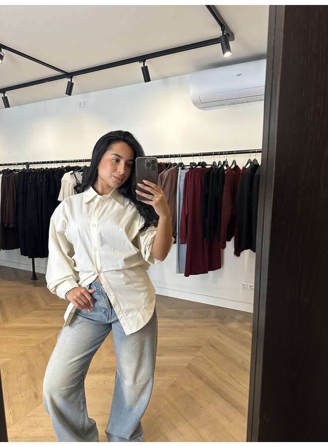 ECRU WAIST BLOUSE