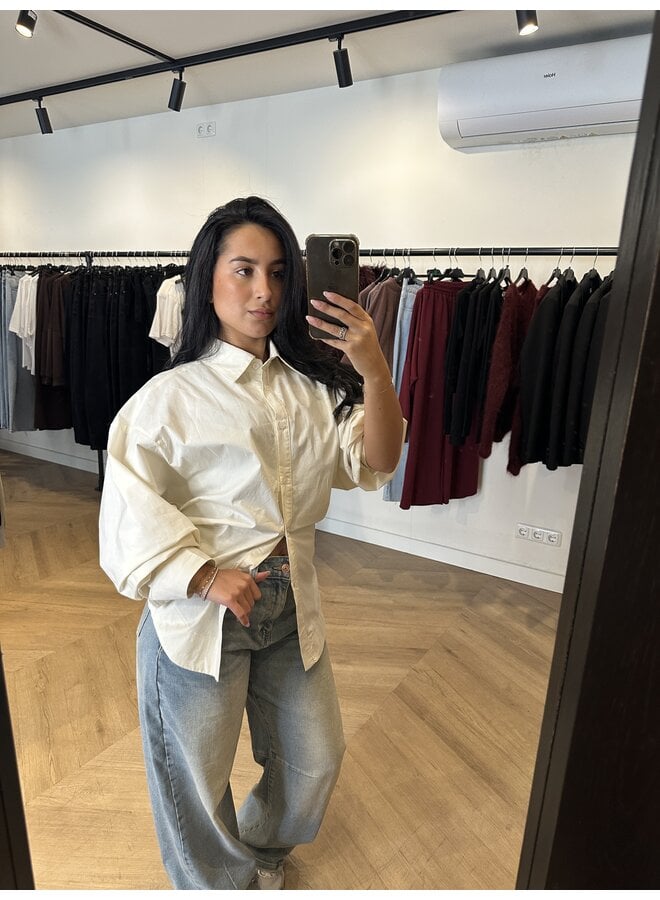 ECRU WAIST BLOUSE