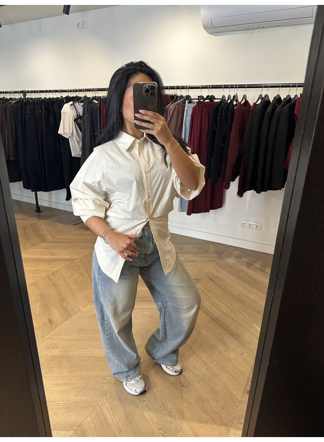 ECRU WAIST BLOUSE