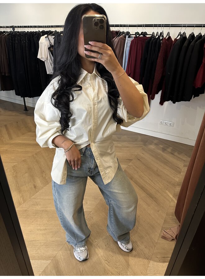 ECRU WAIST BLOUSE