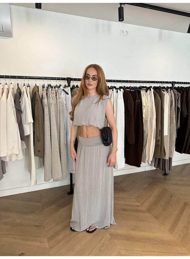 FOLD MAXI SKIRT SET “LISELOTTE” APPLE GREEN - Copy - Copy